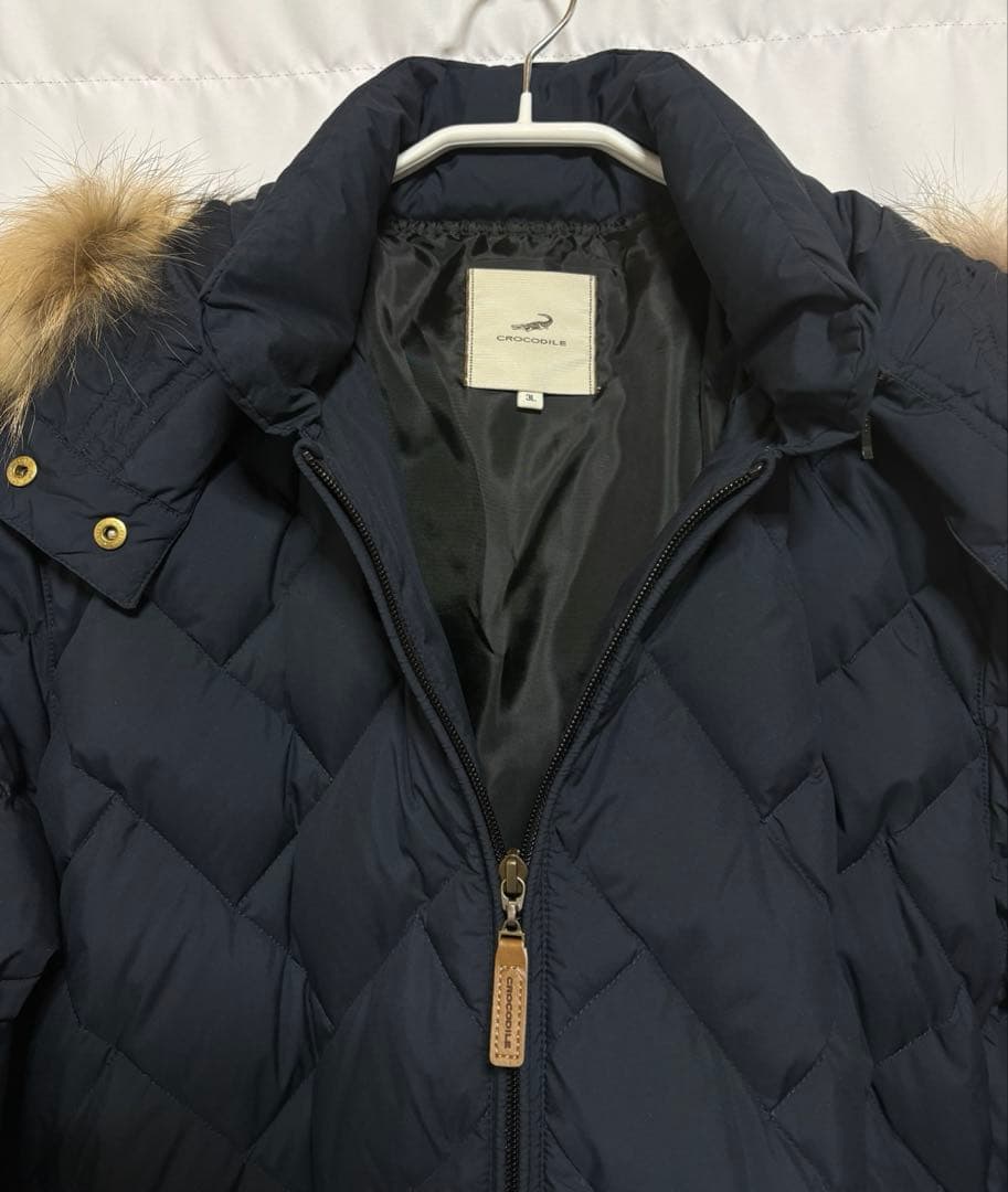 ⭐️クロコダイル⭐️ダウンコート⭐️CROCODILE⭐️ネイビー⭐️未使用に近い♪⭐️
