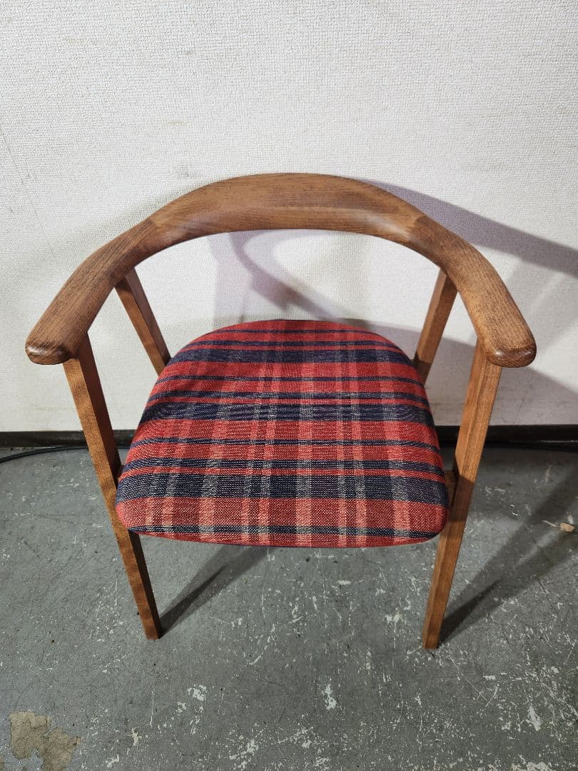 Calore/カロレ　Uチェア　2脚セット/ダイニングチェア/チェック柄①