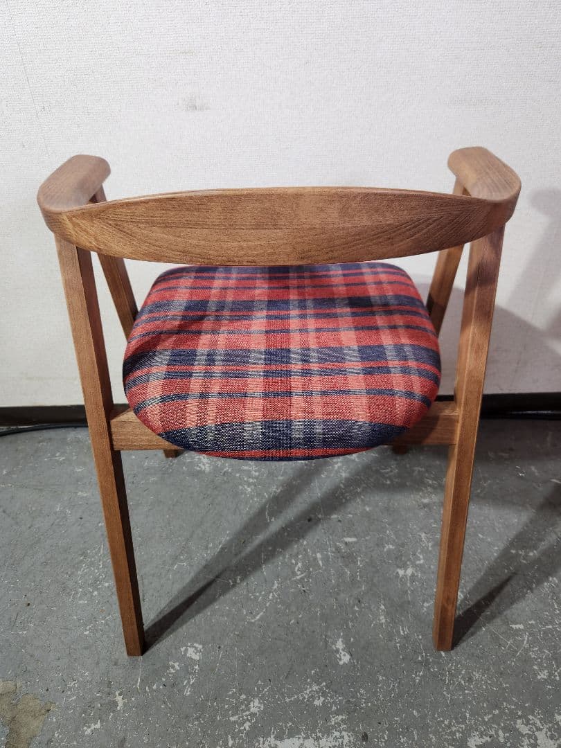 Calore/カロレ　Uチェア　2脚セット/ダイニングチェア/チェック柄①