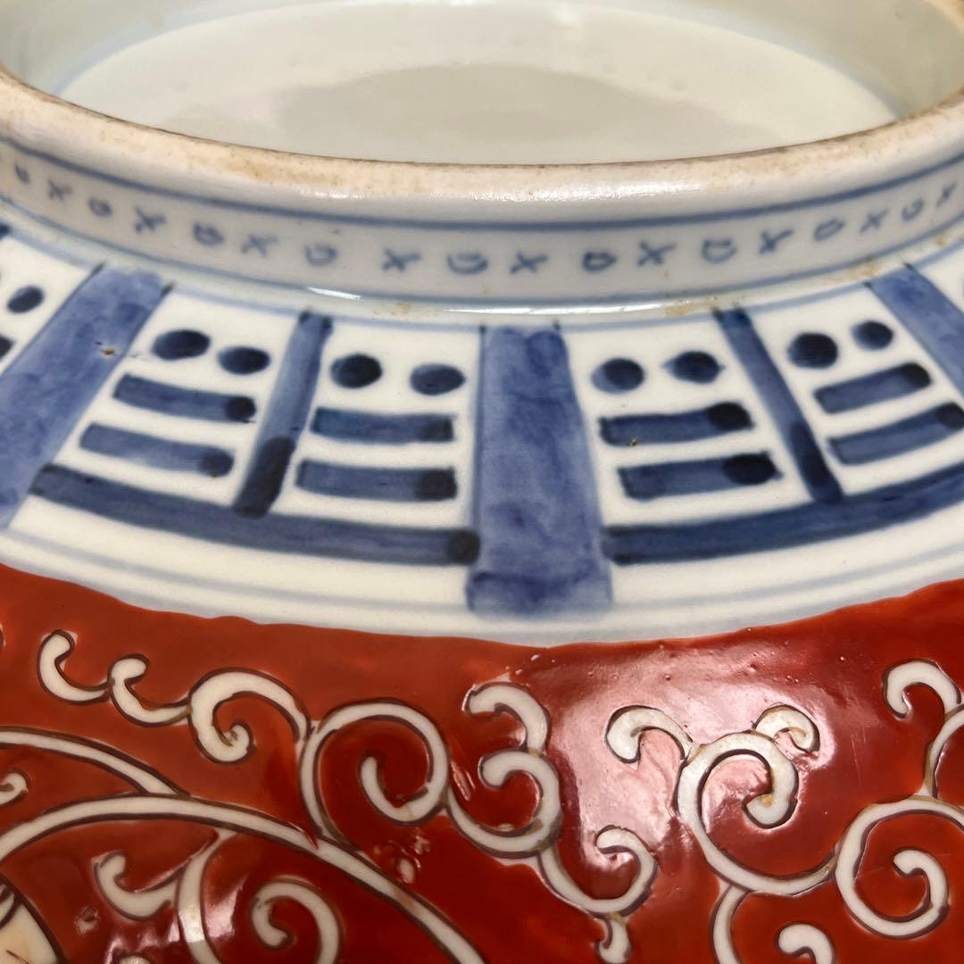 江戸時代　有田焼　古伊万里　錦手　金彩赤絵　『特大』 ‼️大鉢　直径37cm