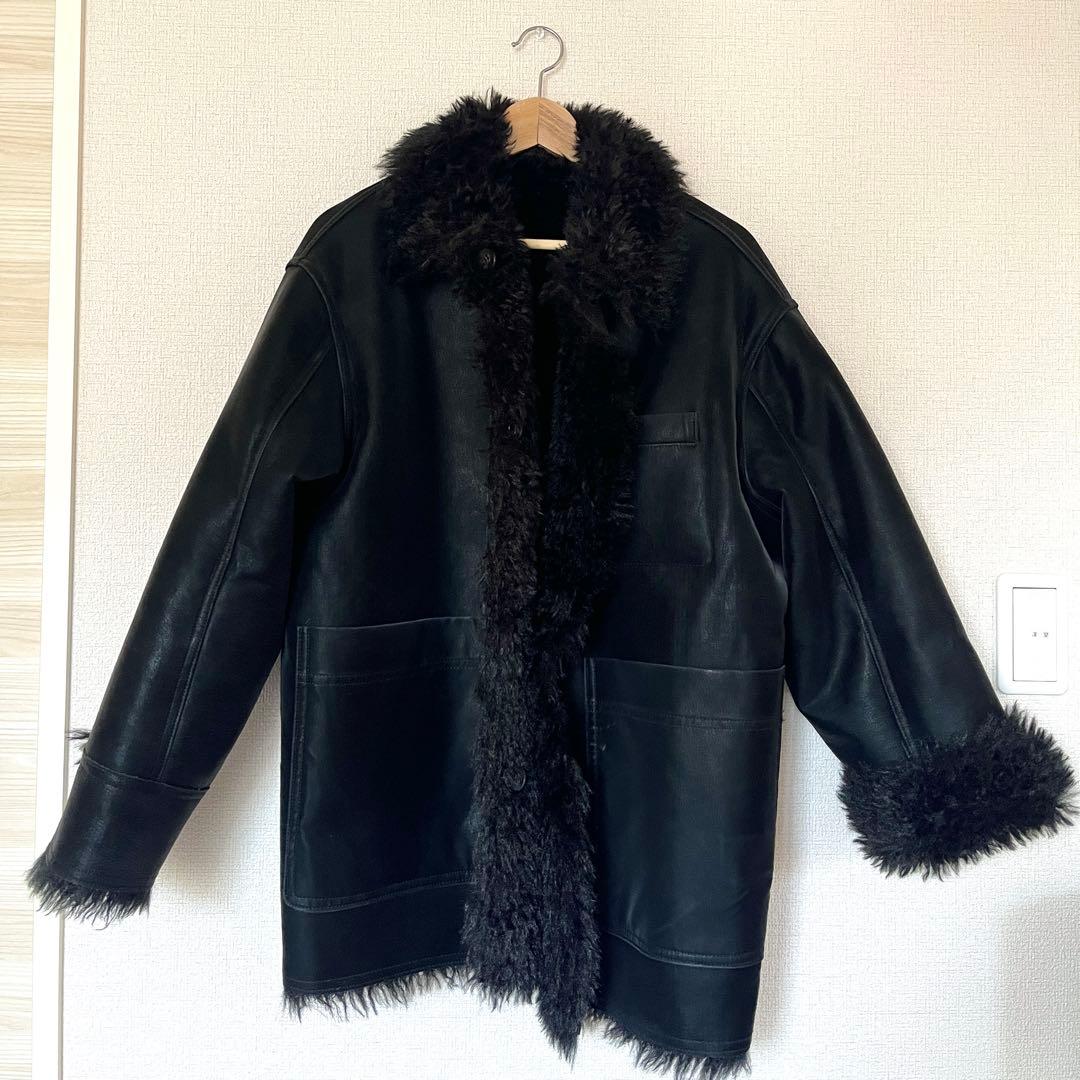 【メゾンスペシャル】MAISON SPECIALヴィーガンレザームートンブルゾン