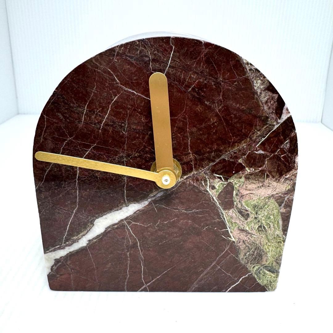 天然石 置き時計 置物 インテリア 時計 アンティーク 飾り ストーン 運気