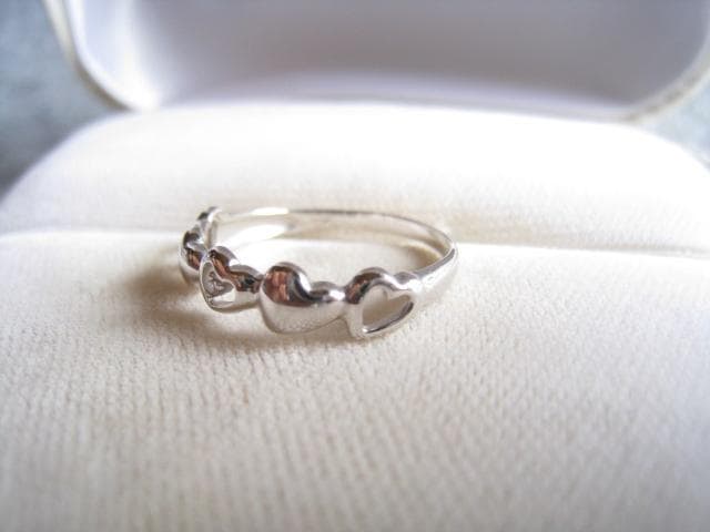 ☆みほりん！ダイヤモンド0.01ct k10WG指輪 #12号 美品！