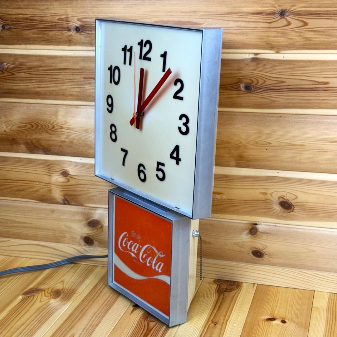 コカコーラ Coca-Cola 掛け時計 ライト ビンテージ アンティーク