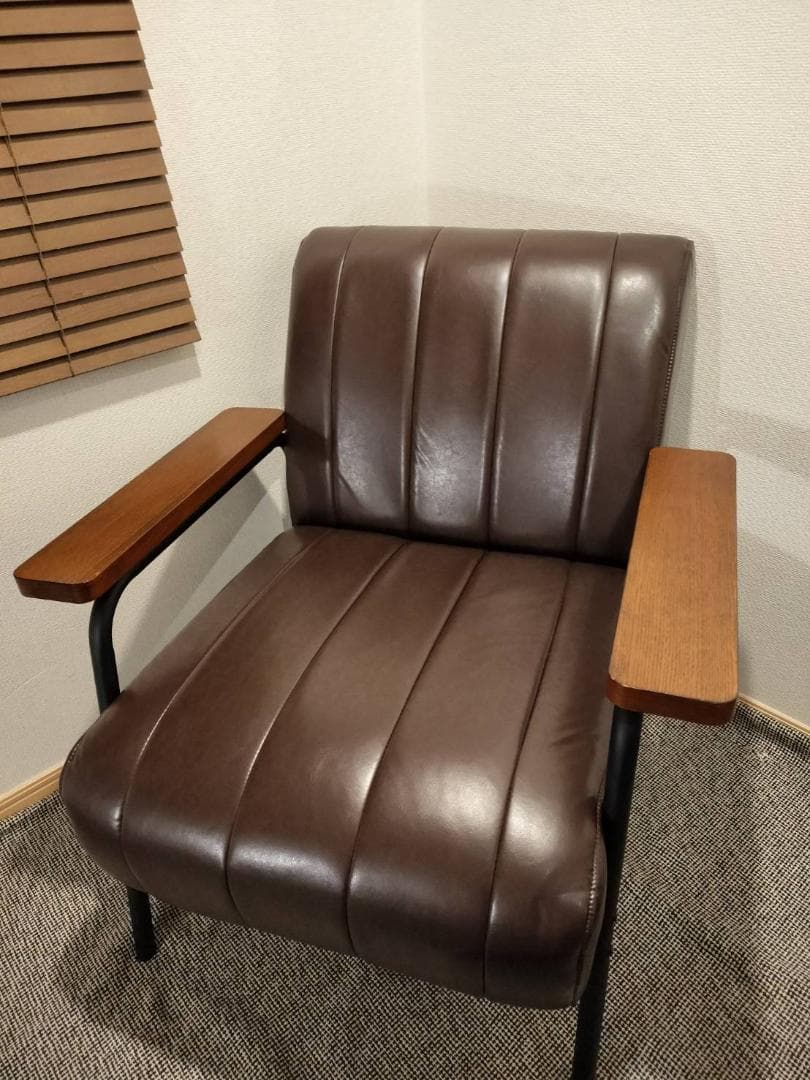 ニトリ1人掛けソファ (Nシールド ステイン2KD DBR)