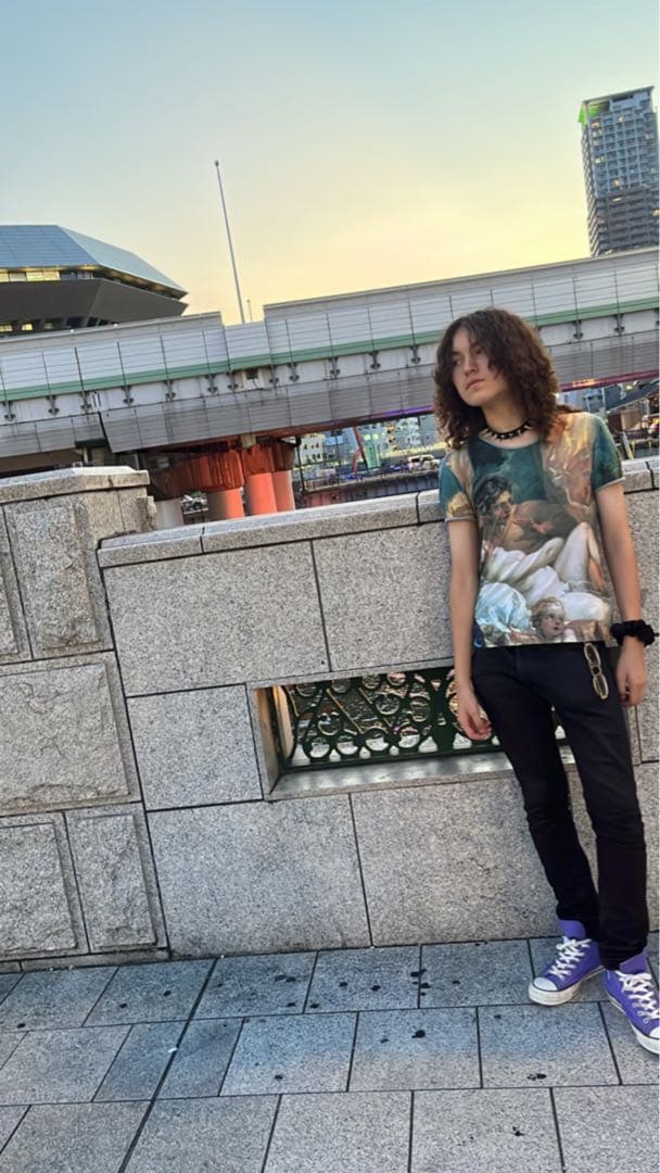 【超希少】Vivienne Westwood 総柄 Tシャツ フレスコ画 M