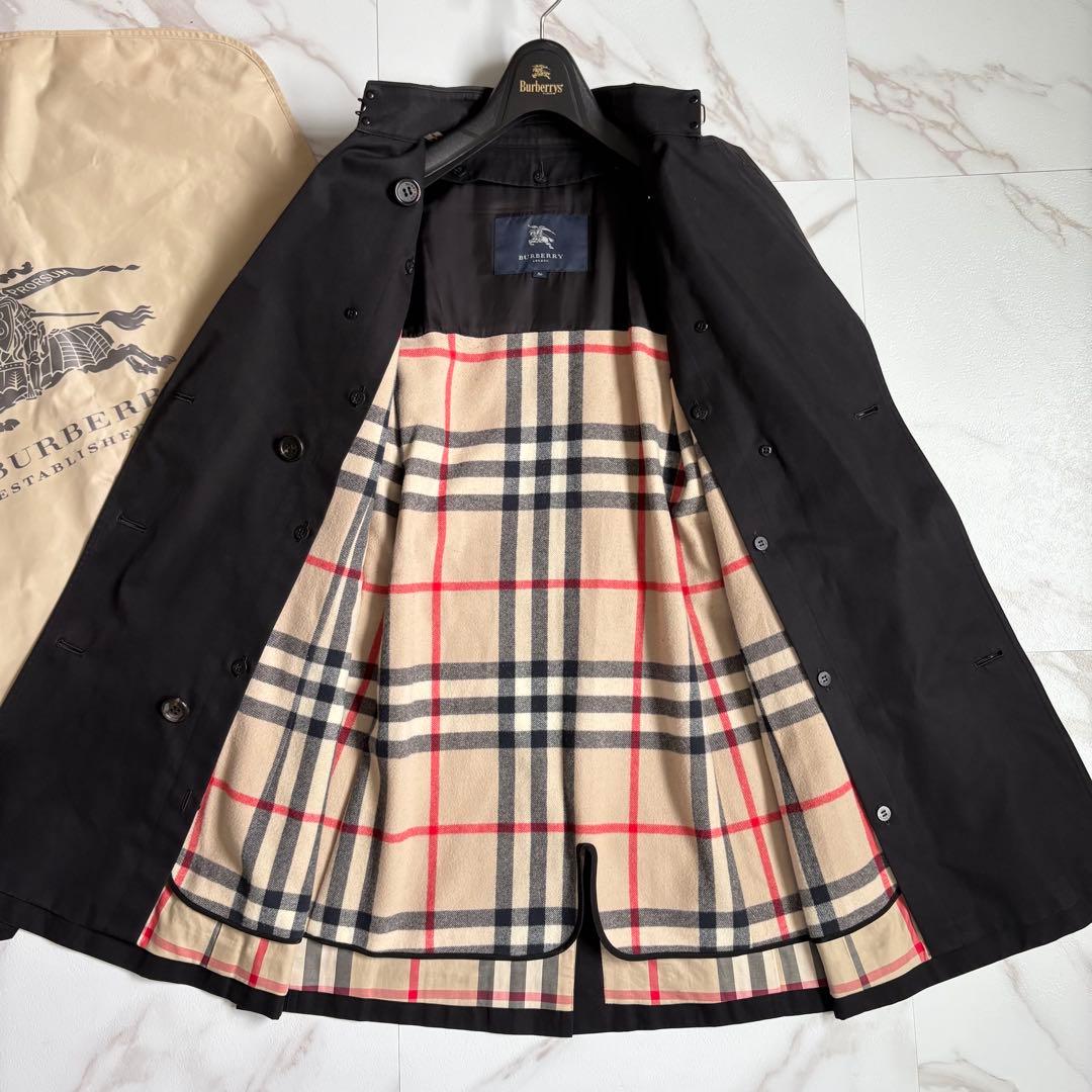 人気◆バーバリーロンドン ライナー ベルト付 トレンチコート 36 黒
