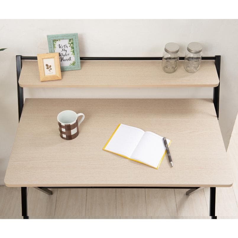 【新品・送料無料】幅80cm◎棚付折りたたみワークデスク テーブル