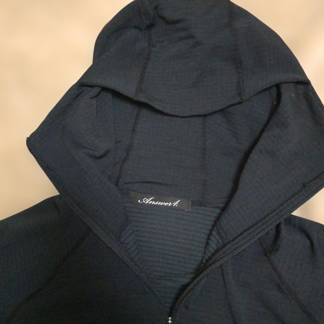Answer4フルジップアップパーカーブラック