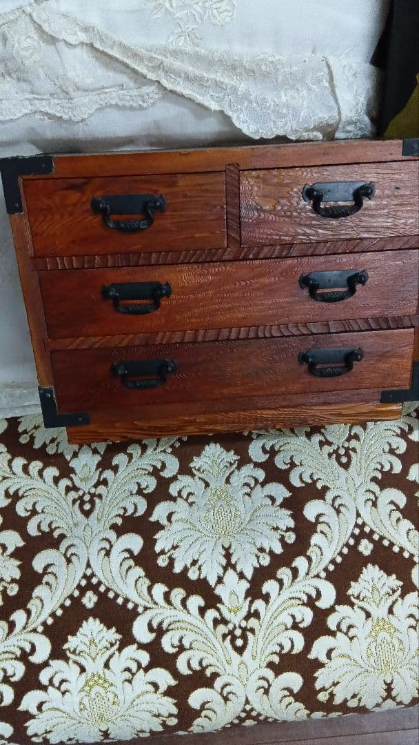 古道具　アンティーク　雑貨　和箪笥　木製引き出し　小物入れ　昭和レトロ　木箱