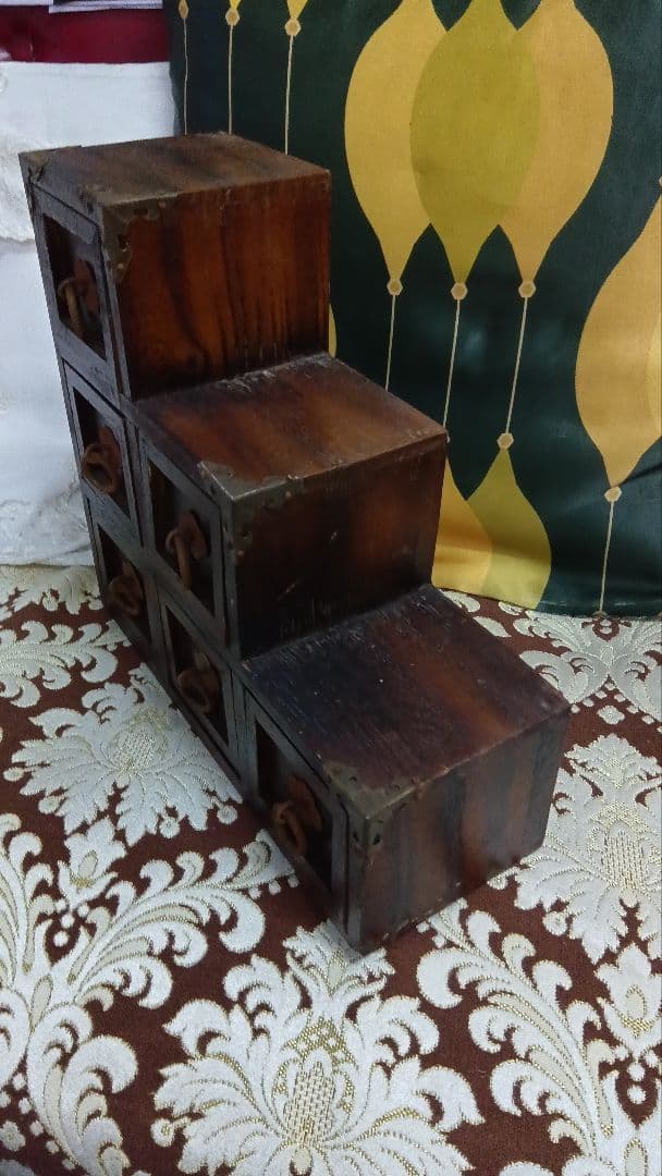 古道具　アンティーク　雑貨　和箪笥　木製引き出し　小物入れ　昭和レトロ　木箱
