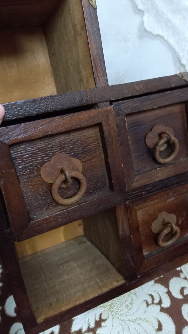 古道具　アンティーク　雑貨　和箪笥　木製引き出し　小物入れ　昭和レトロ　木箱