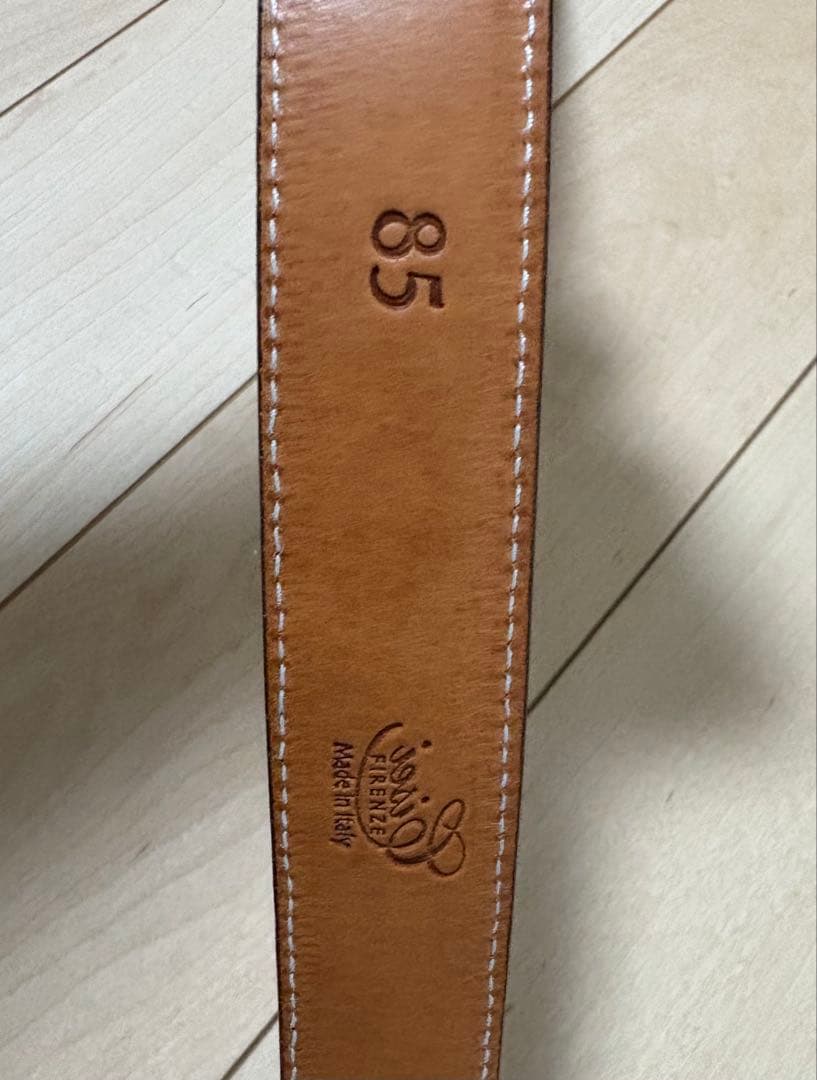 cisei シセイ　ダブルリングベルト　85 パイソン　ネイビー　ゴールド