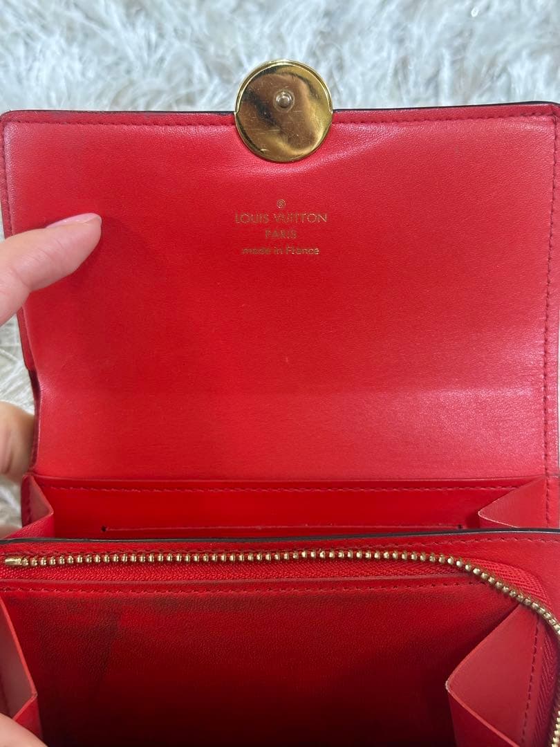Louis Vuitton 二つ折り財布 ブラウン/レッド