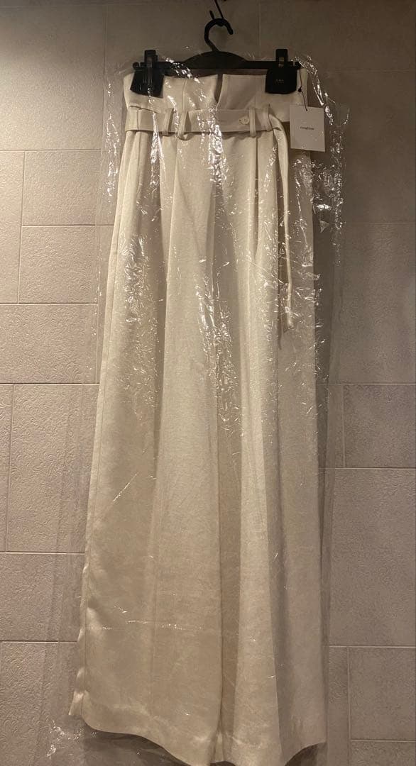 roughlow otona satin wide salopetteアイボリー