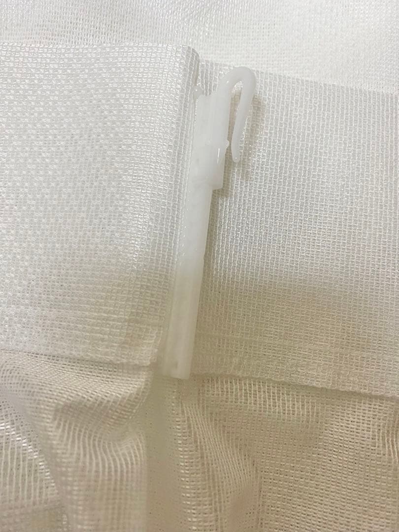 レースカーテン　サンゲツ　防炎　幅97丈240アジャスターフック　ホワイト　2枚