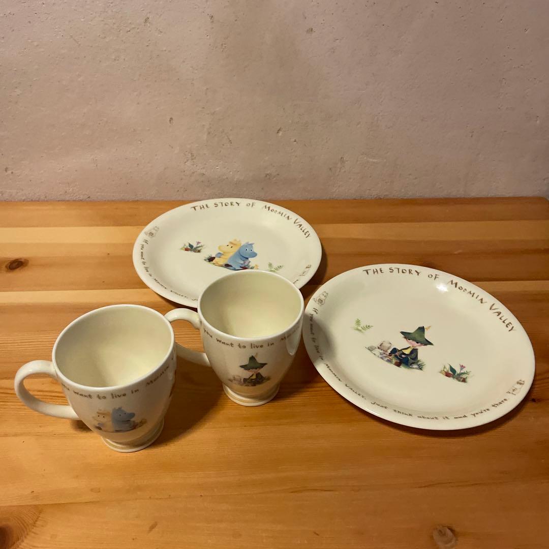 ムーミン スナフキン ミー モーニング 食器セット カップ2個と皿2枚