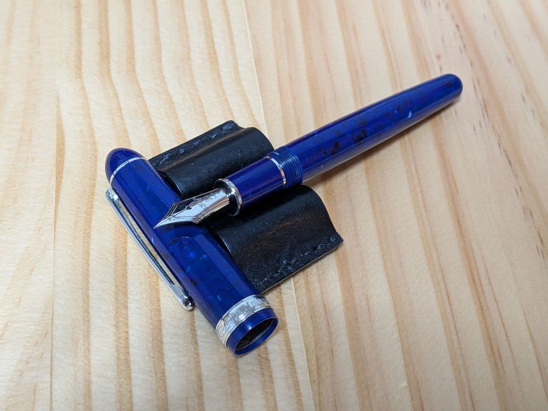 さ*れ様 プラチナ万年筆　＃3776 セルロイド　ミッドナイトオーシャン