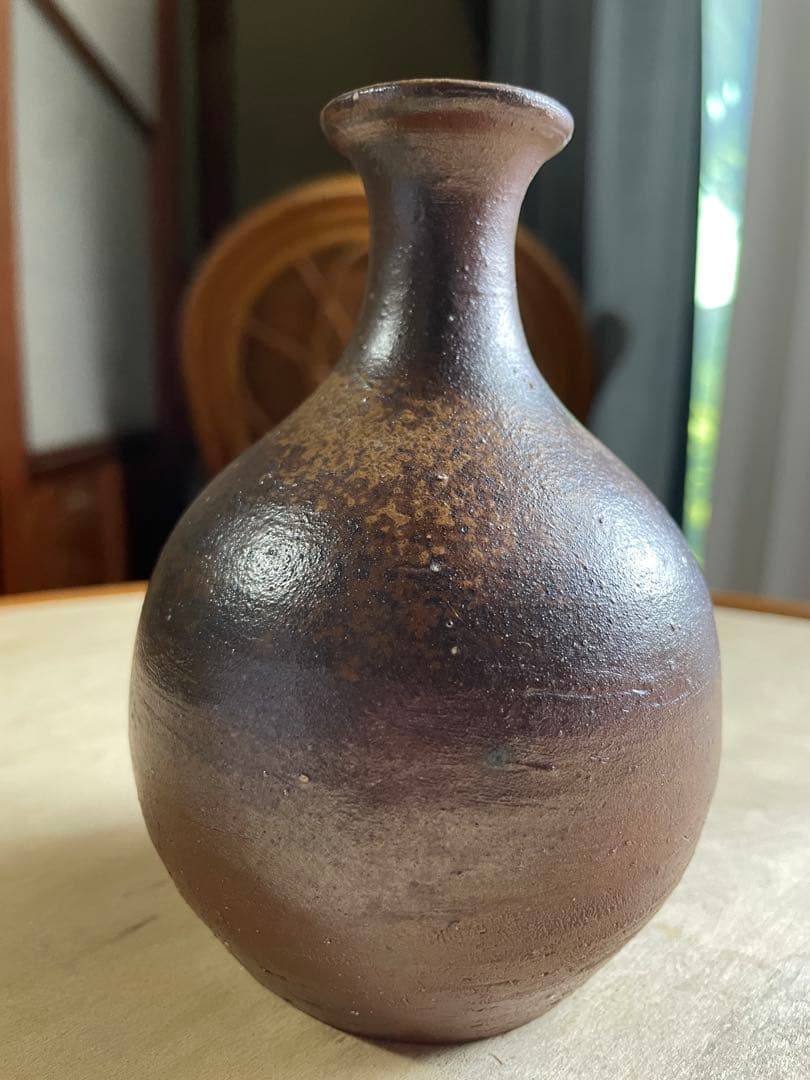 備前　徳利　金重陶弘作　共箱付　ぐい呑