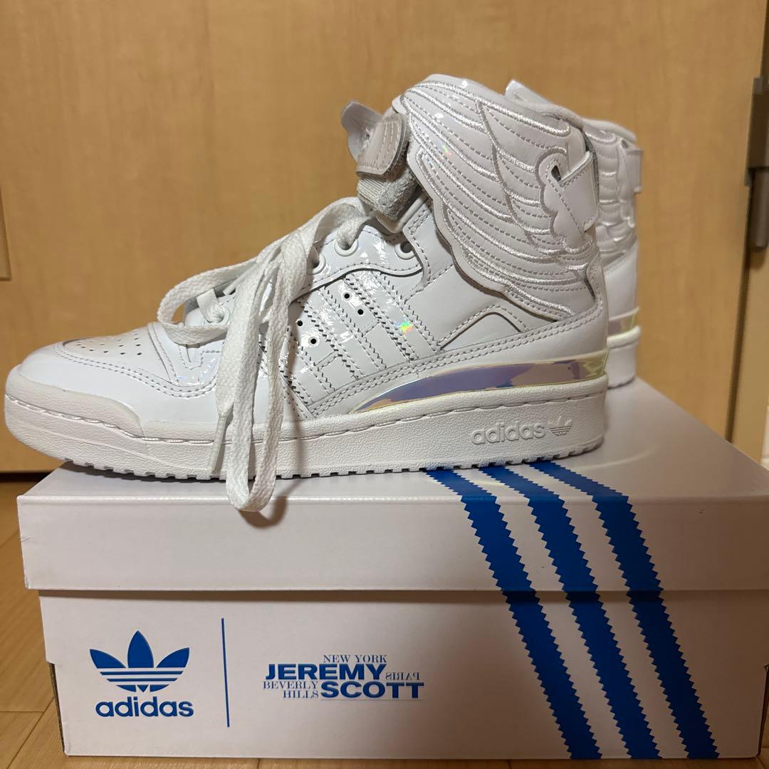 adidas Jeremy Scott ホワイト ハイカットスニーカー