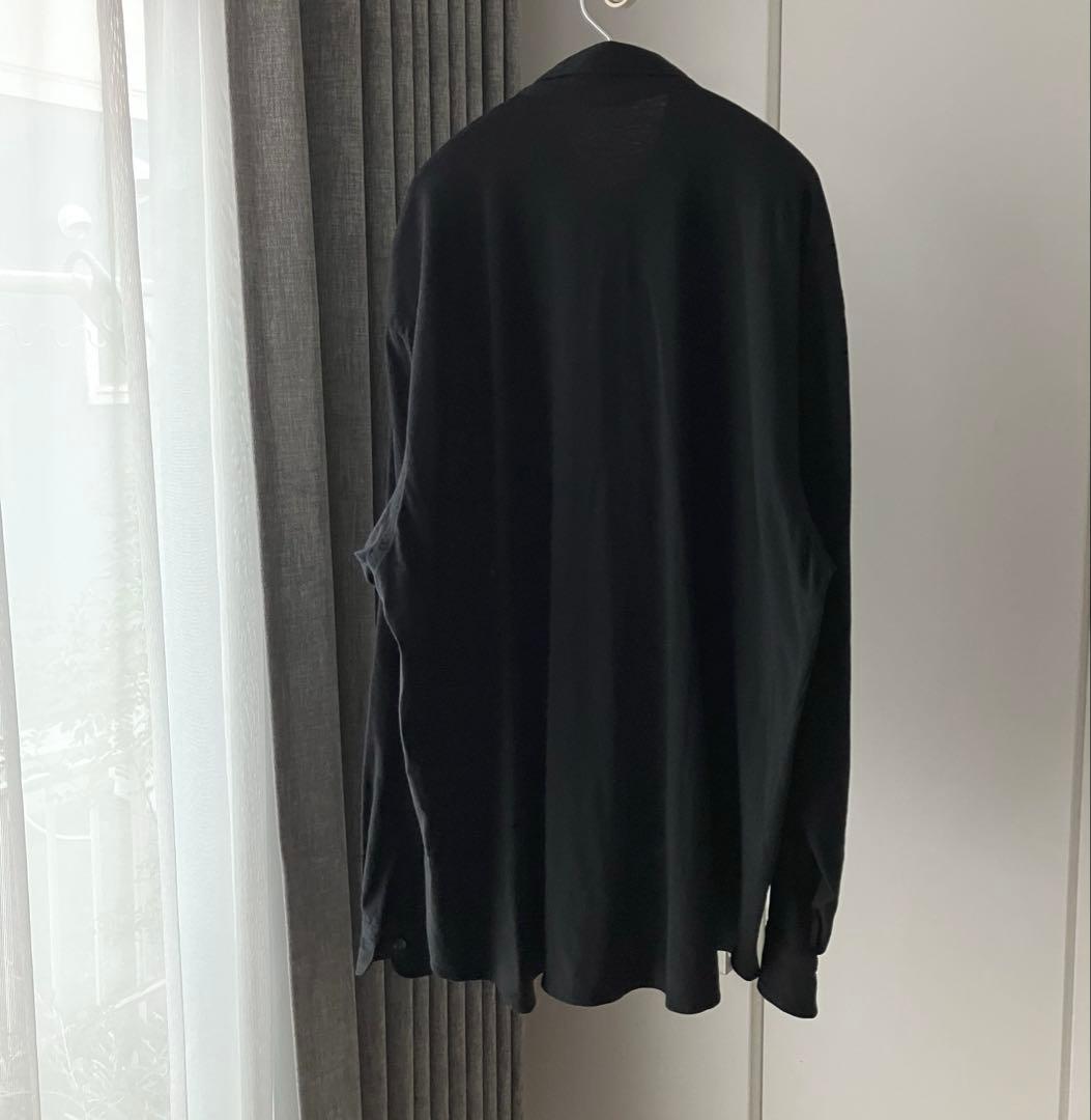 COMOLI 25SS ジャージ コモリシャツ サイズ1 ブラック