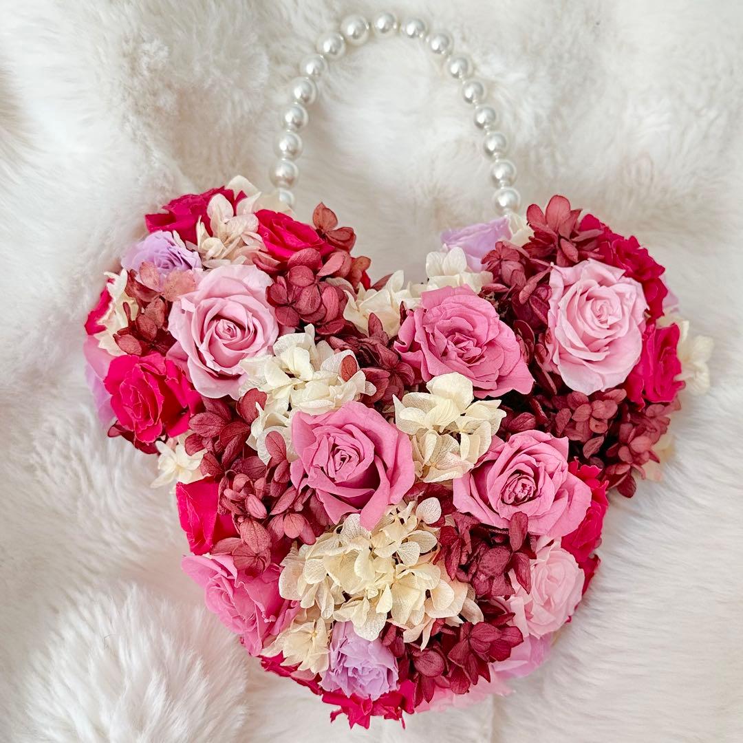 ミッキー型　ミニーちゃん型プリザーブドフラワーブーケ