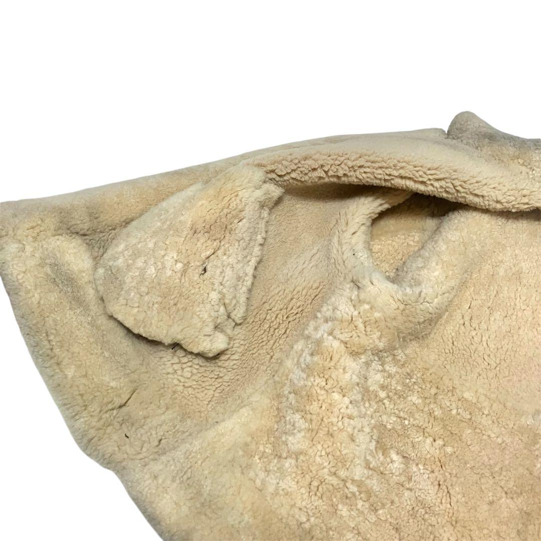 【良品】US ARMY ムートンジャケット フライトジャケット B3 羊革 茶