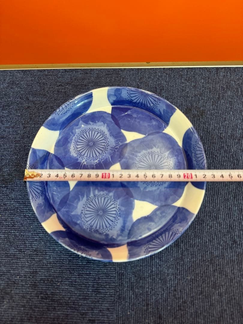 1591 深川製磁　花文皿　22cm