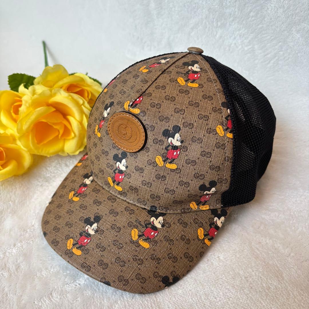 【希少✨】GUCCI グッチ　ミッキーコラボ キャップ　帽子　キャップ　限定品