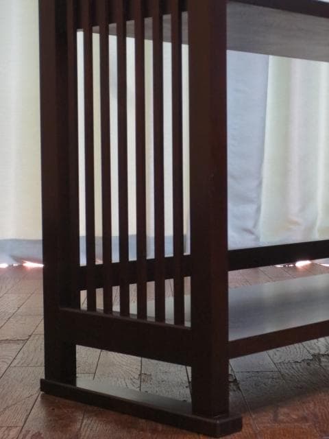 北海道民芸家具 樺 無垢材 HM117 格子 書棚/本棚/飾り棚/クラインテリア