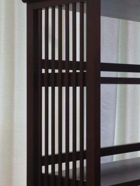 北海道民芸家具 樺 無垢材 HM117 格子 書棚/本棚/飾り棚/クラインテリア