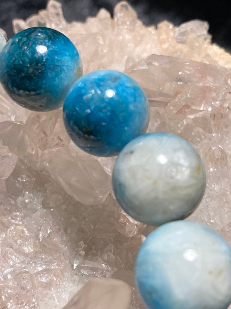 グレイシアライト Glacerite ブルーアイス ブレスレット 大玉 天然石