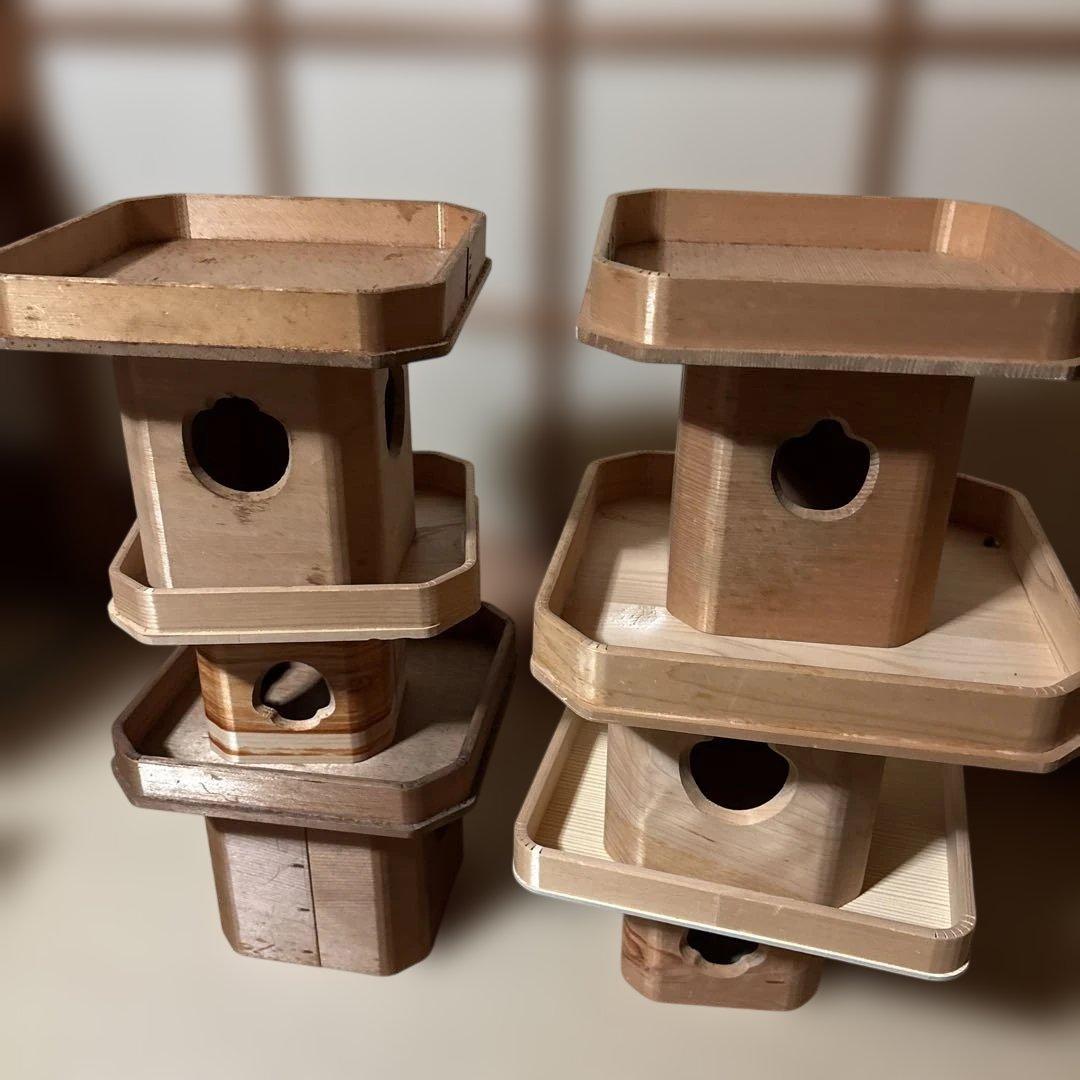 スタッカブル木製　お供え用 6セット