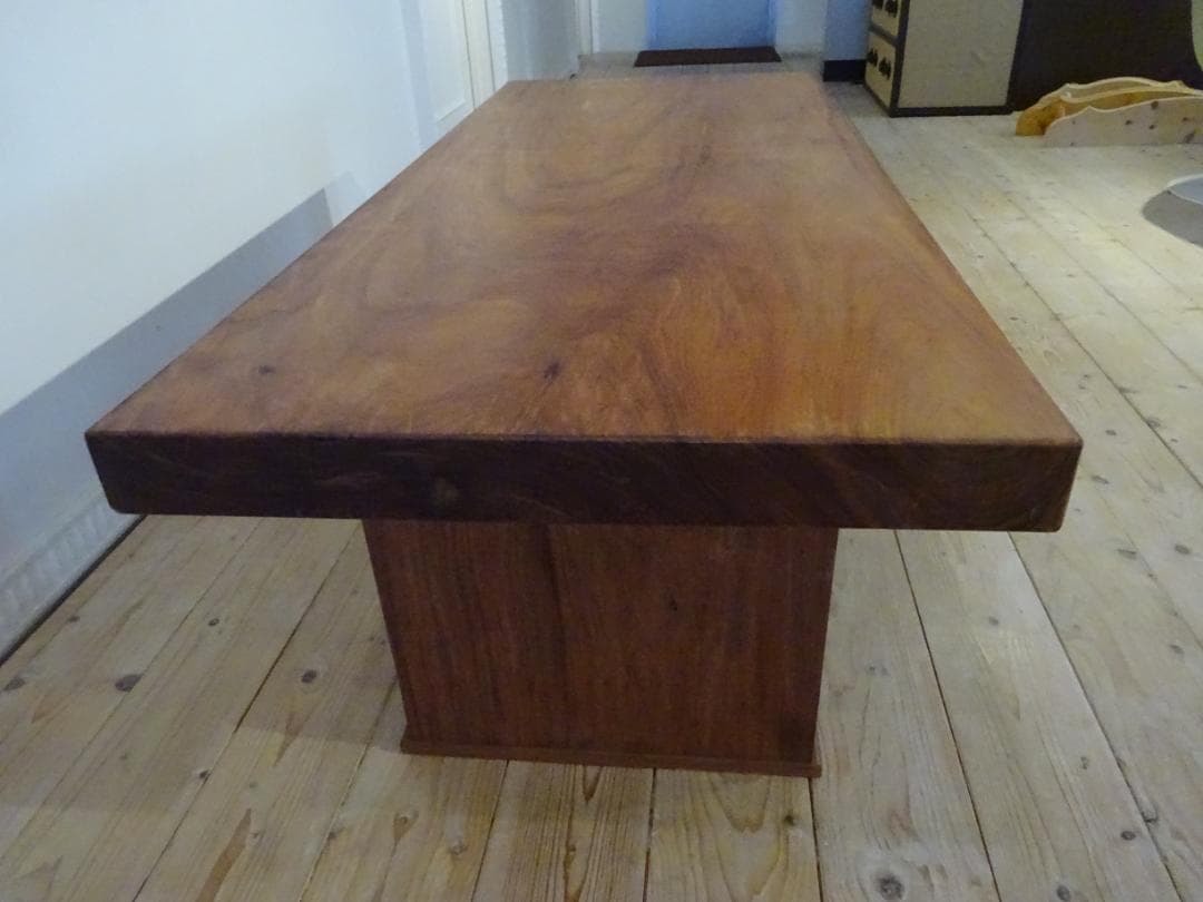 銘木　天然木　一枚板　ブビンガ　センターテーブル　リビングテーブル