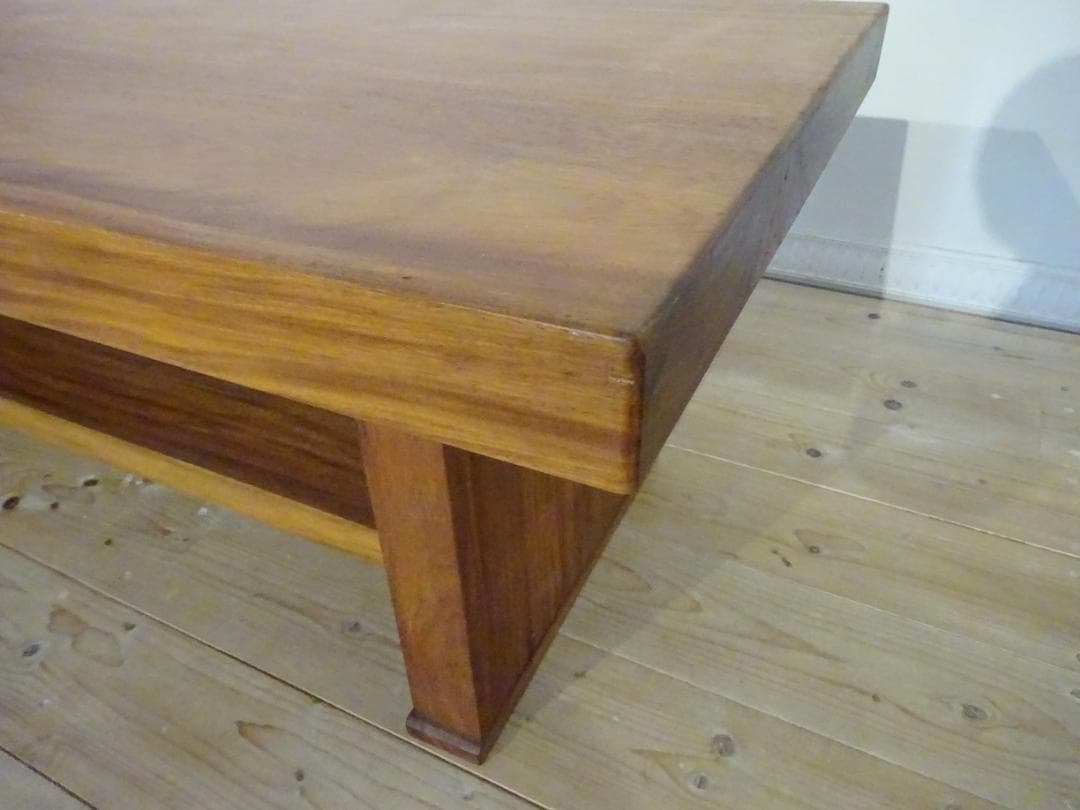 銘木　天然木　一枚板　ブビンガ　センターテーブル　リビングテーブル