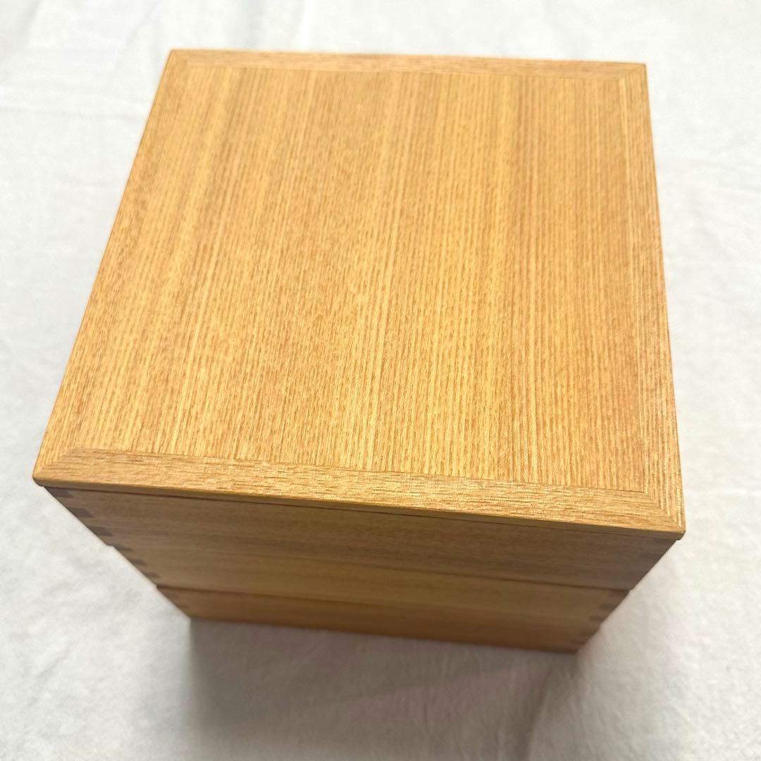 重箱 三段 松屋漆器店 白木塗 タモ 三段重 運動会 お弁当箱 おせち