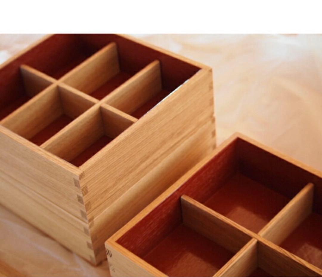 重箱 三段 松屋漆器店 白木塗 タモ 三段重 運動会 お弁当箱 おせち