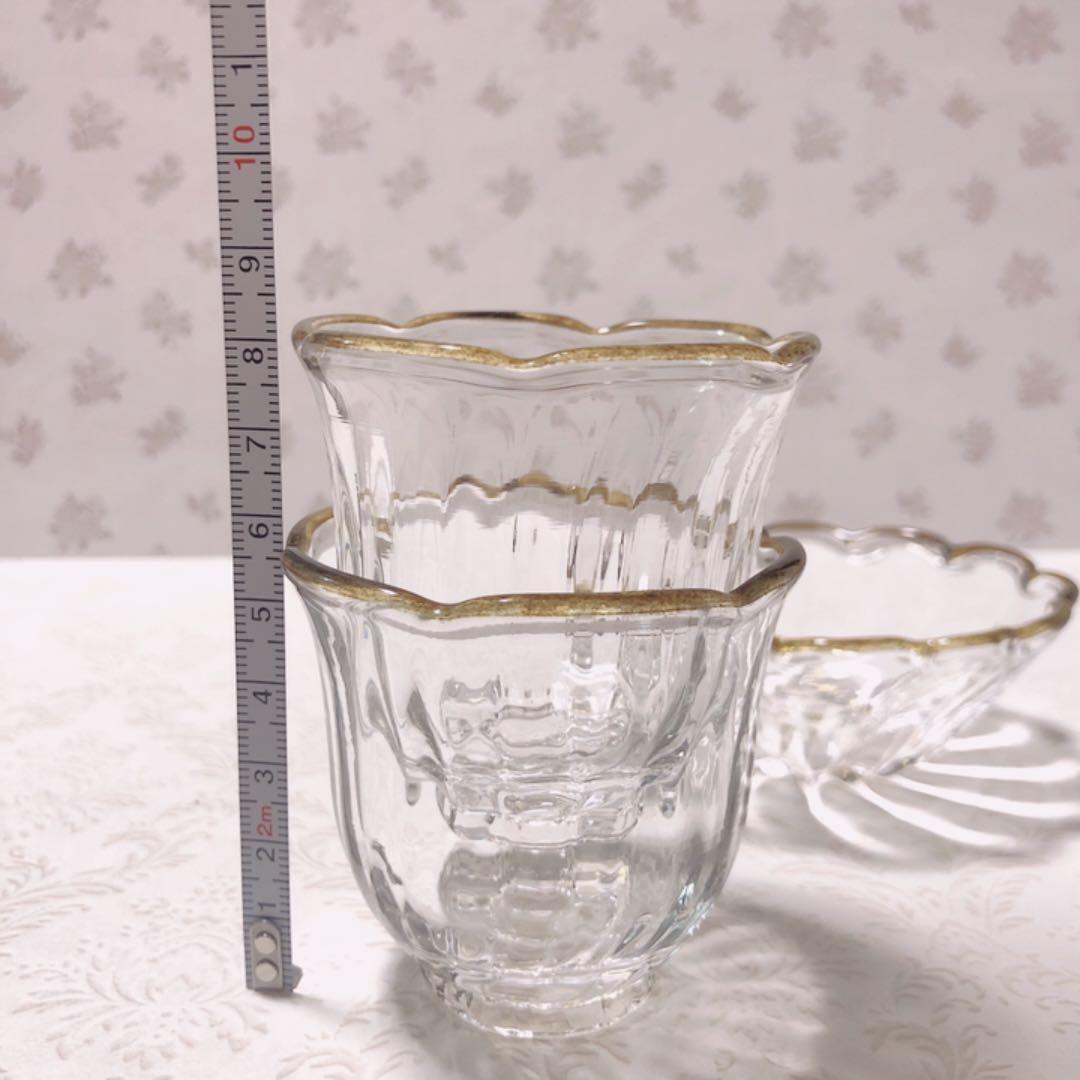 田井将博　繊細な輪花豆花鉢＆花茶杯∴3点セット　小鉢　コップ