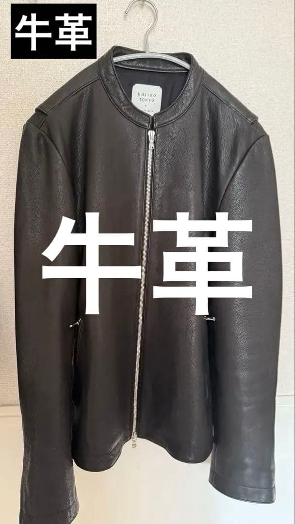 UNITED TOKYO カウレザージャケット　シングルライダース