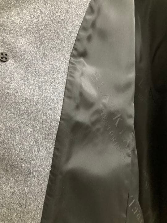 美品 定番品 バーバリー メンズロングコート グレー