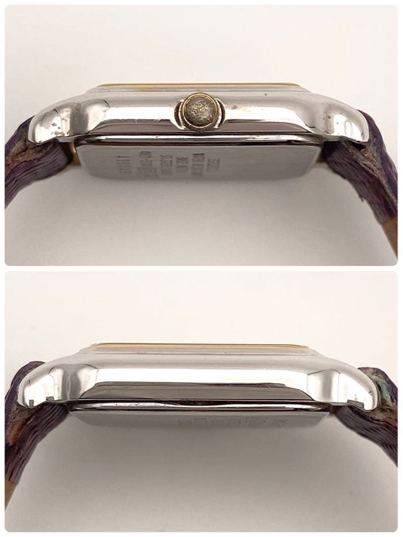 【稼働】SEIKO LUCENT 新品電池 腕時計 レディース スクエア 美品