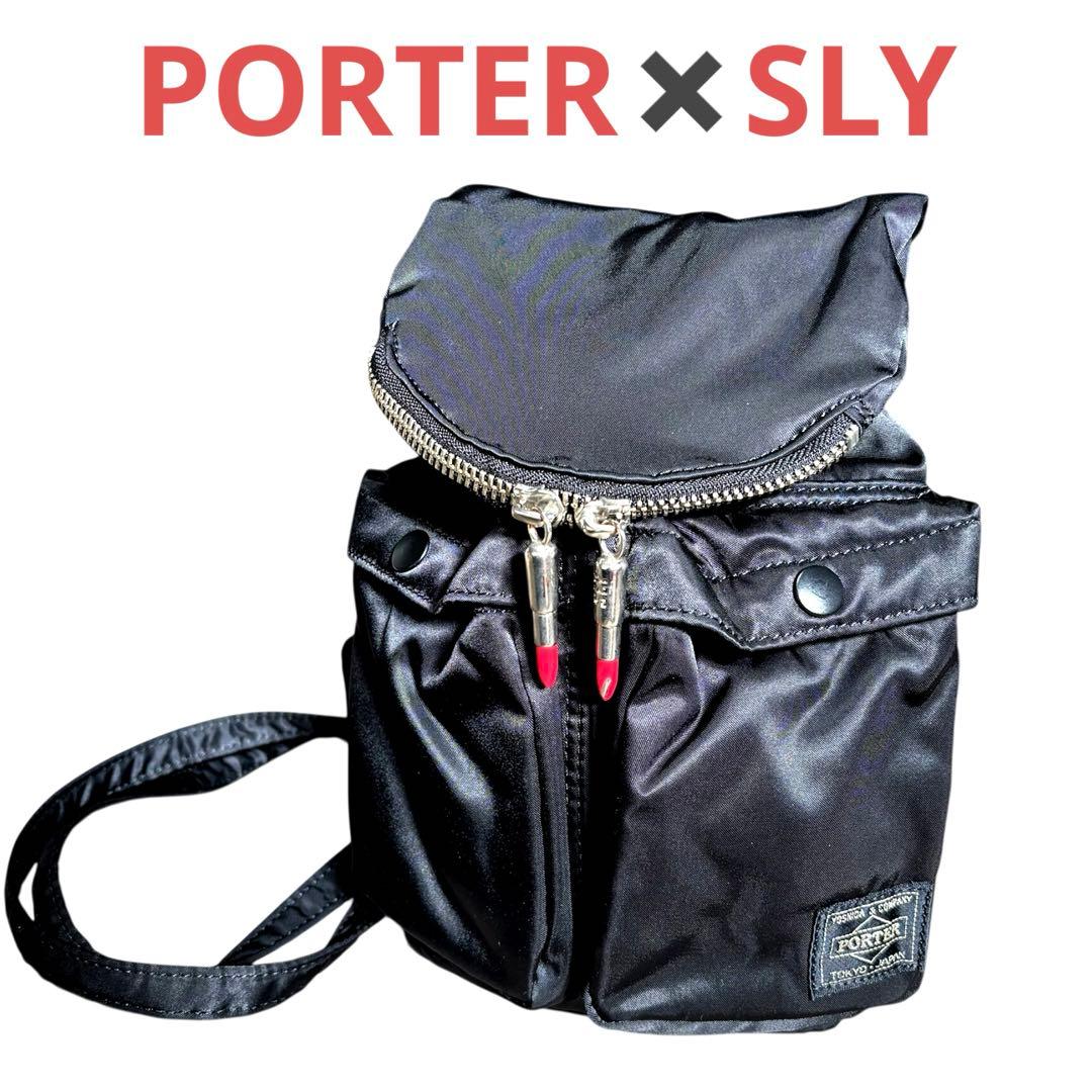 美品 PORTER×SLY コラボ限定 ポーター タンカー リュック 赤リップ