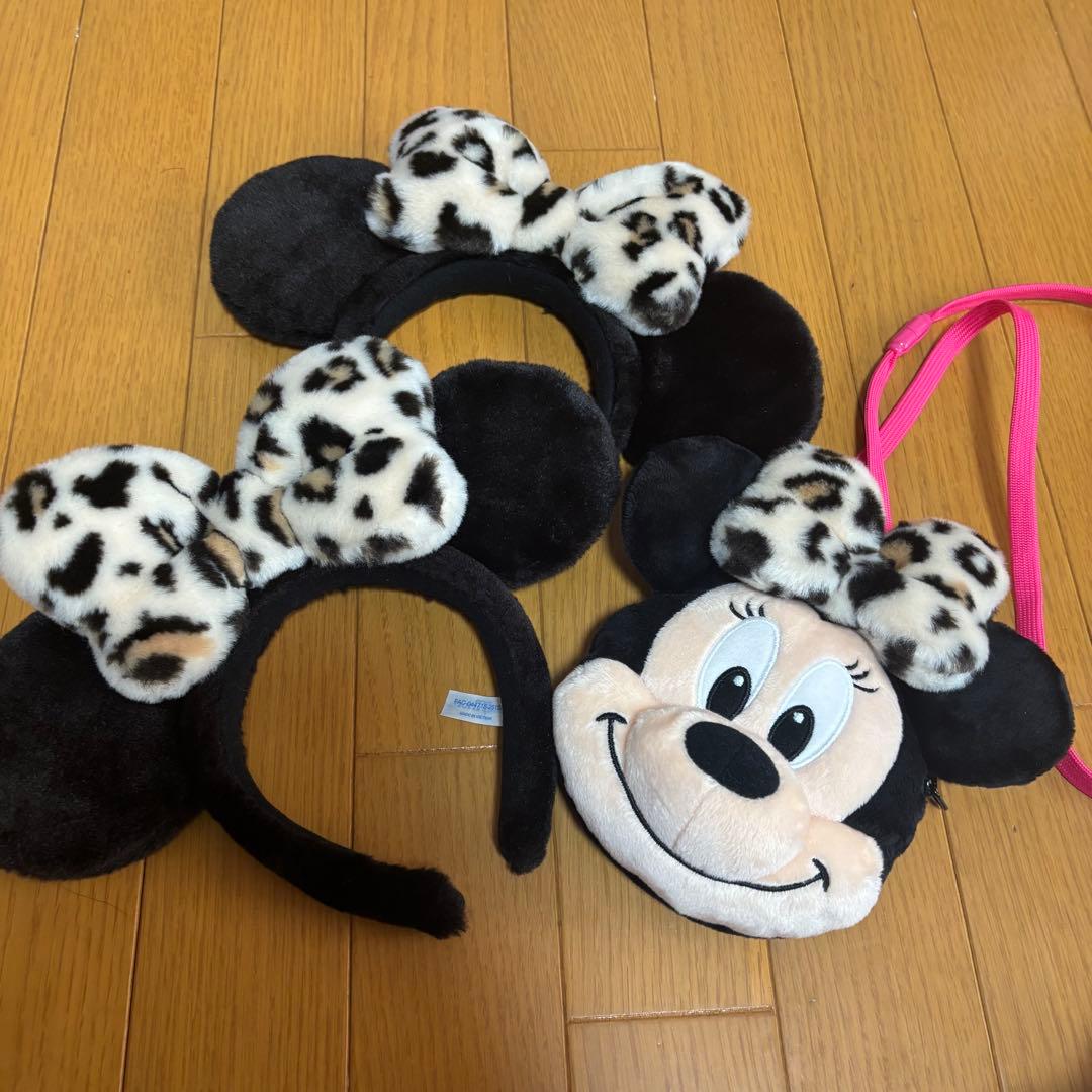 ディズニー　ミニー　ヒョウ柄　カチューシャ　ケース