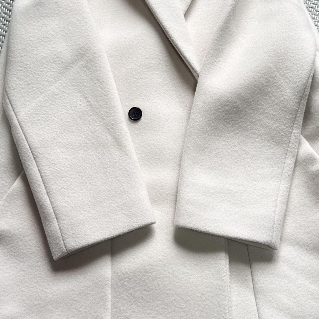 美品　ドレステリア　Super140's ダブルチェスターコート　ロングコート