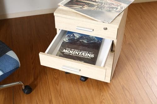 《新品・送料無料》デスク２点セット　ホワイトオーク