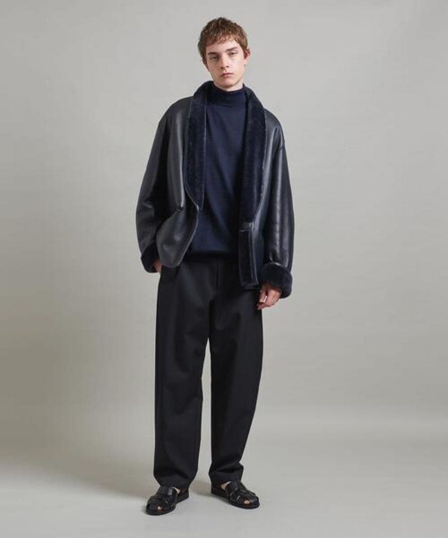 最終値下げ【未使用】値下げLOEFF ムートンレザージャケット　Lサイズ