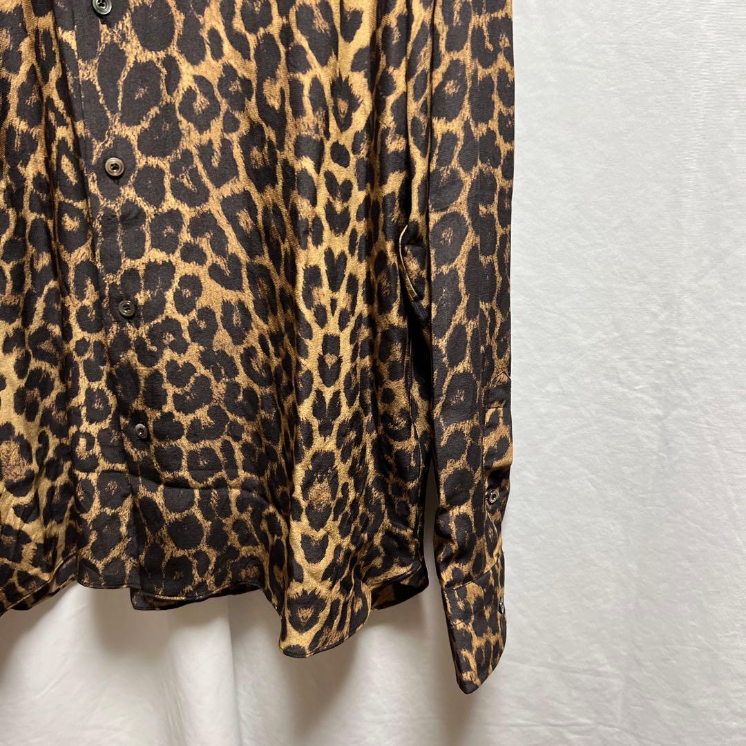 TOM FORD トムフォード　レオパード柄　シルクシャツ　43