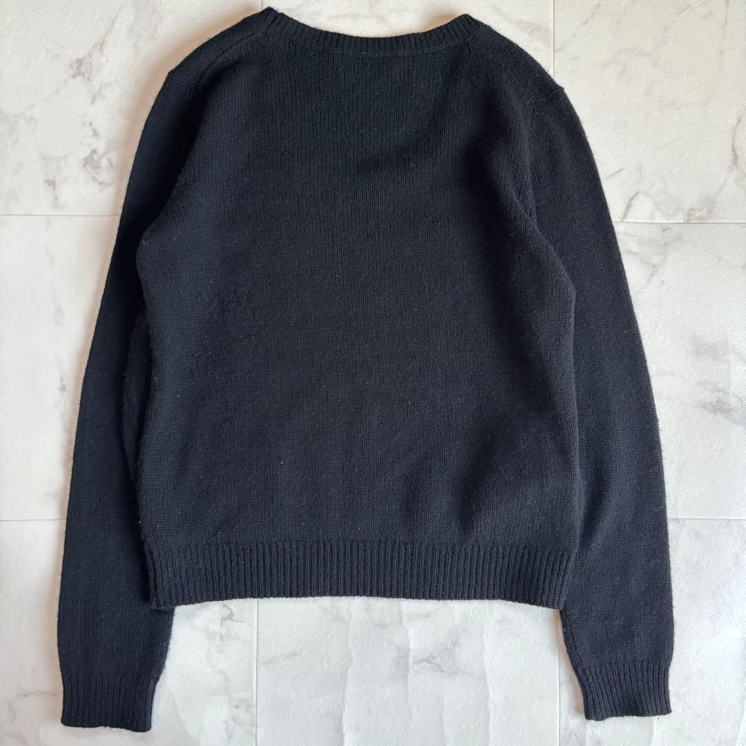 PRADA プラダ カシミヤ100% Uネックニット セーター 40 ブラック