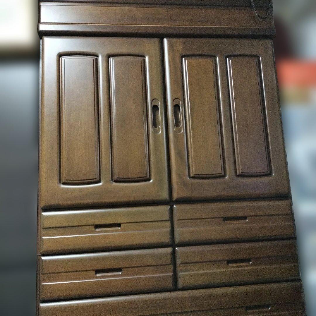 ダークブラウン引き出し式和箪笥