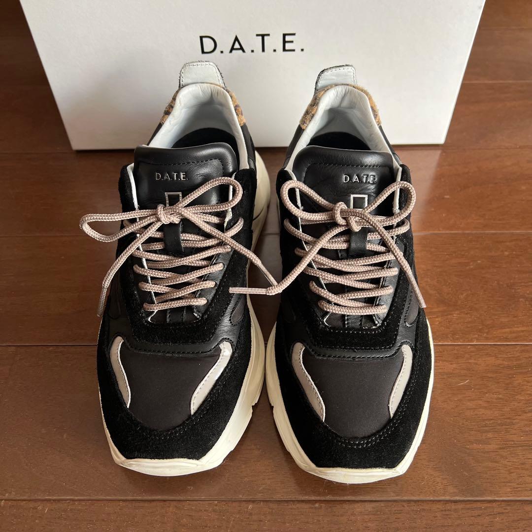 D.A.T.E. fuga ブラック スニーカー